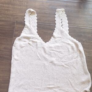Blue Rain Cream Textured Camisole Size M